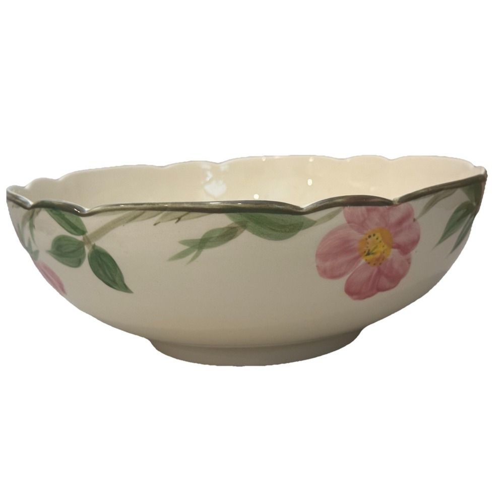 🌸Vintage 10.2" Large‎ Franciscan Desert Rose Scalloped Serving Salad Fruit Bowl - Picture 2 of 11